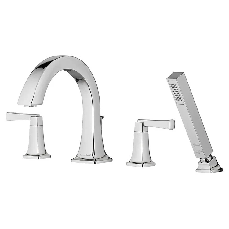 Townsend Two-Handle Roman Tub Faucet Trim with Handshower - Chrome - Frankwebs