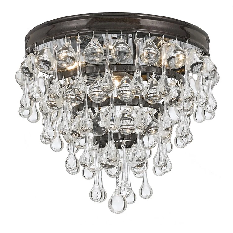 Calypso Three-Light Semi-Flush Mount Ceiling Fixture - Frankwebs