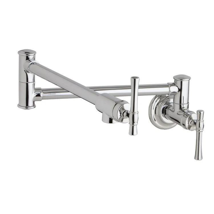 Pot Filler Explore Wall Mount 2 Lever ADA Lustrous Steel - Frankwebs