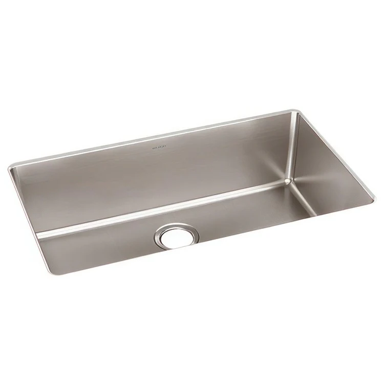 Kitchen Sink Lustertone Iconix 32.5 x 19.5 Inch Single Bowl Luminous Satin Undermount Drain Location Rear Center - Frankwebs