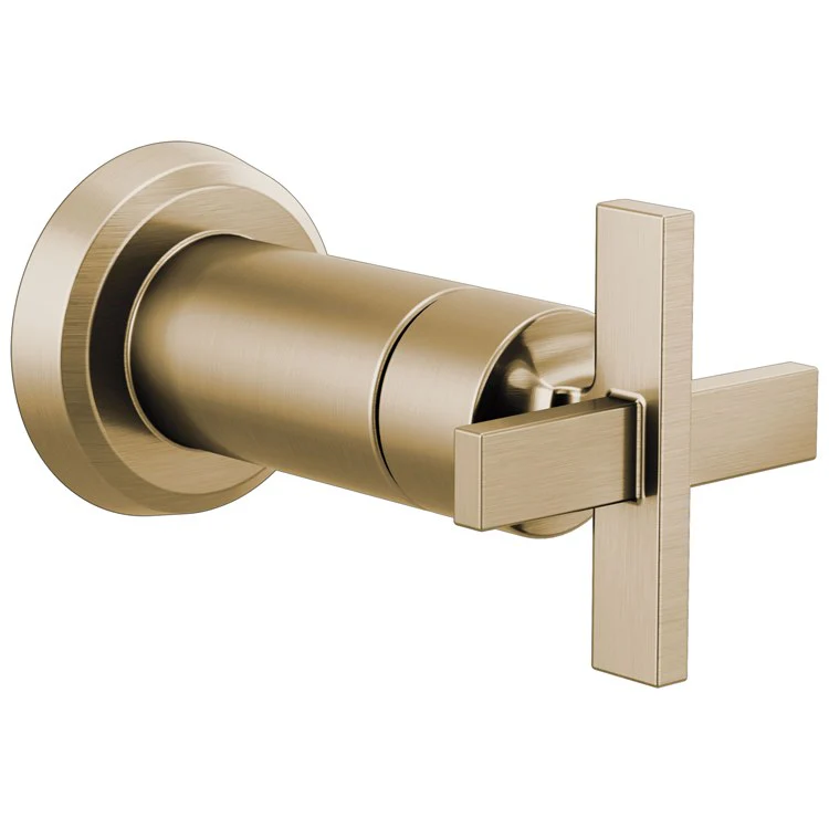Volume Control Trim Levoir Sensori 1 Cross Brilliance Luxe Gold ADA Brass 4 Inch - Frankwebs