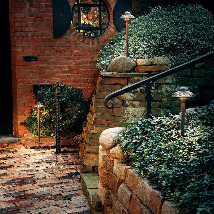 Pierced Dome Single-Light 12-Volt Path Landscape Light - Frankwebs