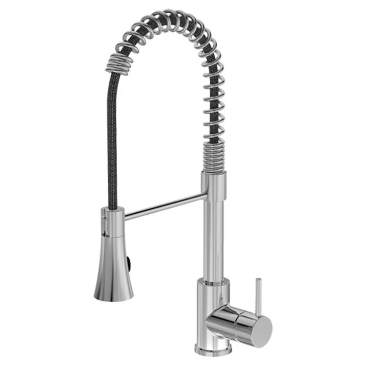 Kitchen Faucet Dia 1 Lever ADA Polished Chrome 2.2 Gallons per Minute Pull Down Spray High Arc - Frankwebs