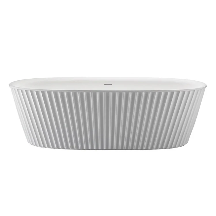 Air Tub Bowie 69.625 x 35.25 Inch Freestanding Air Bath Center White Gloss Oval Sculpturestone 105 Gallons 21-5/8 Inch - Frankwebs