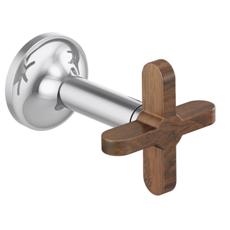 Handle Kit Odin Metal/Wood 2 Cross Chrome ADA for Wall Mount Lavatory - Frankwebs