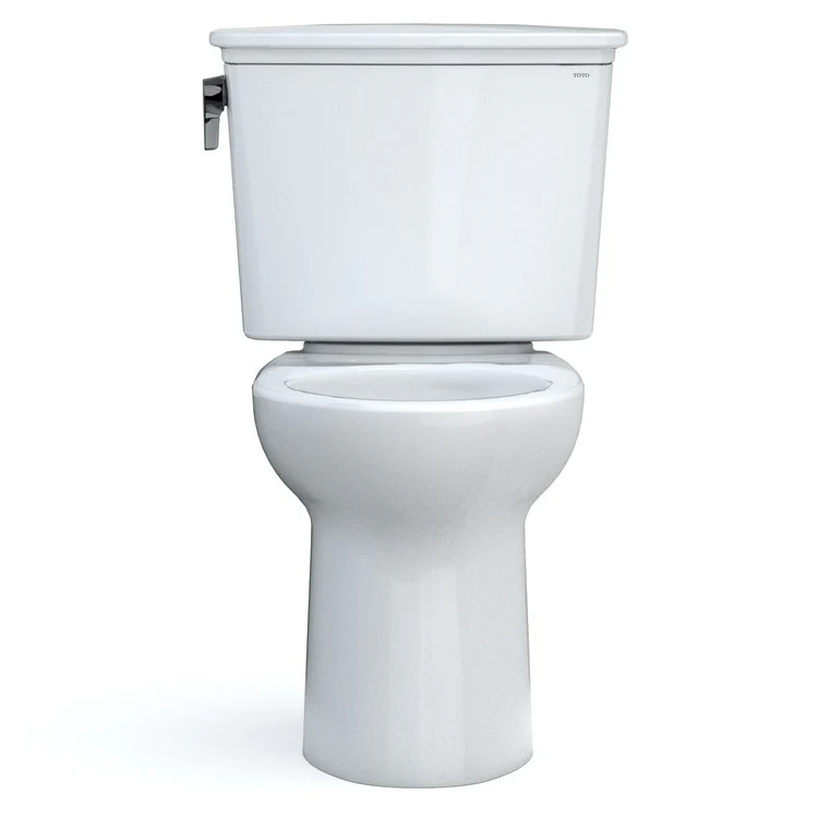Toilet Drake 2 Pieces Transitional Universal Height Cotton Elongated ADA 30-11/16 Inch 1.28 Gallons per Flush Left Hand Chrome Less Seat - Frankwebs