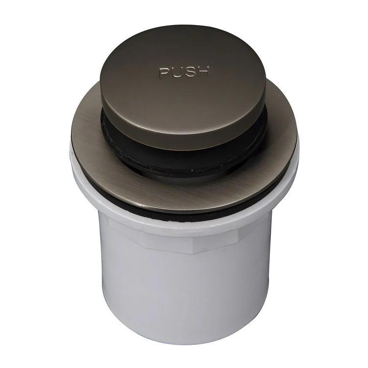 Pop-Up Drain with PVC Adapter 9 x 6 x 10 Inch Brushed Nickel Brass PVC Zinc for Tubs without Overflow - Frankwebs