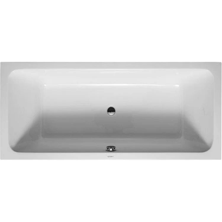 Soaking Tub D-Code Drop-In with 2 Backrest Slopes Center Drain White Acrylic 70-7/8 Inch - Frankwebs