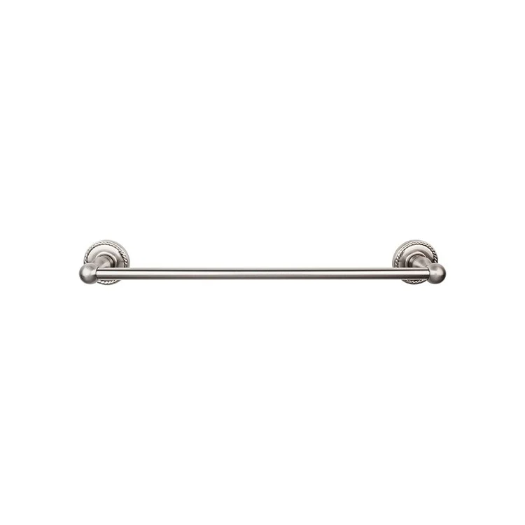 Towel Bar Edwardian Bath 24 Inch Single Rope Backplate Brushed Satin Nickel Zinc Alloy 3-3/8 Inch for Bath Hardware - Frankwebs