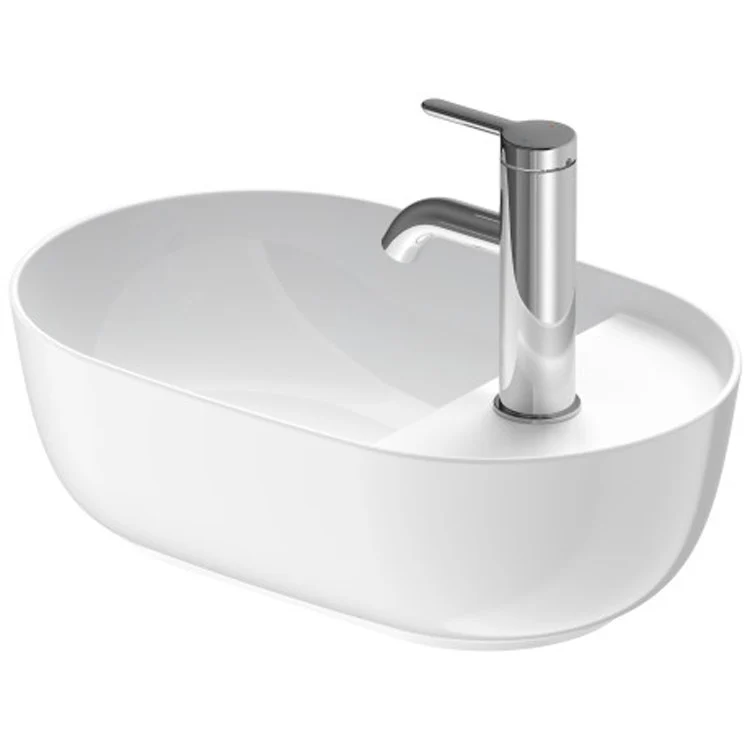 Lavatory Sink Luv Above Counter Less Overflow 16-1/2 x 10-5/8 Inch Oval White 1 Hole - Frankwebs