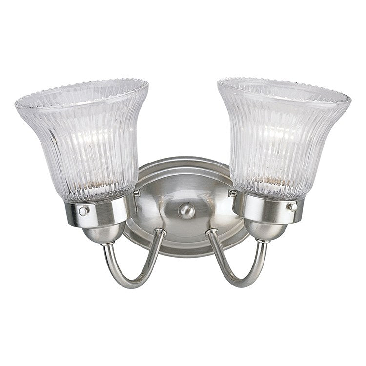 Fluted Glass Two-Light Bathroom Vanity Fixture - Frankwebs