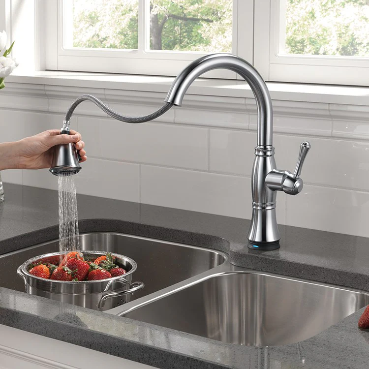 Cassidy Single Handle Touch Activated Pull Down Kitchen Faucet - Frankwebs