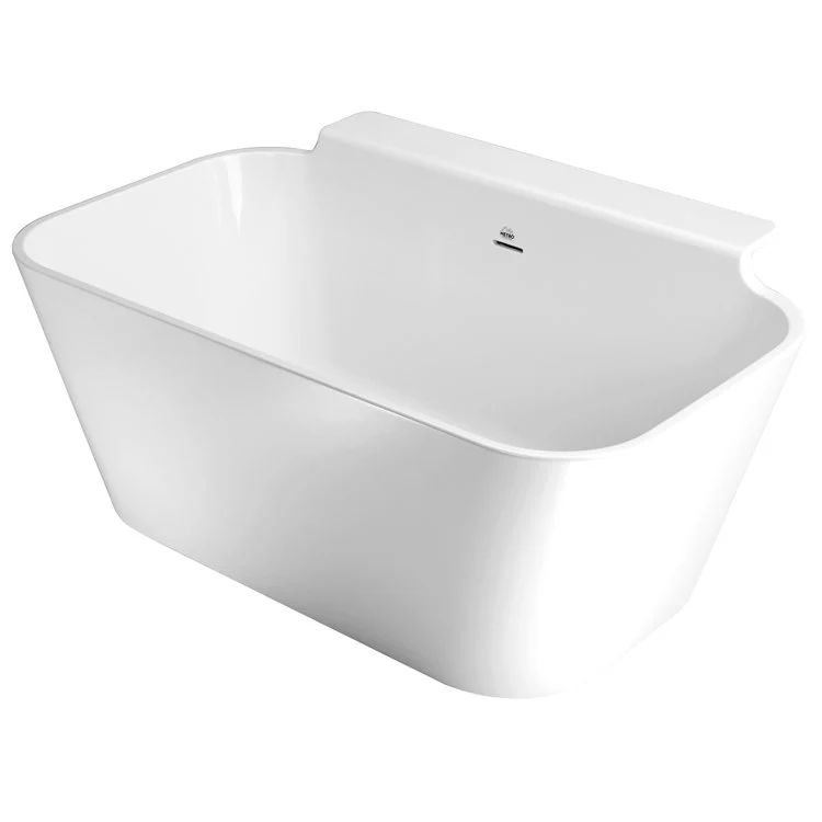 Soaking Tub Metro Collection Richmond 57 x 36 Inch Freestanding Tub Only Center Almond Hydroluxe SS - Frankwebs