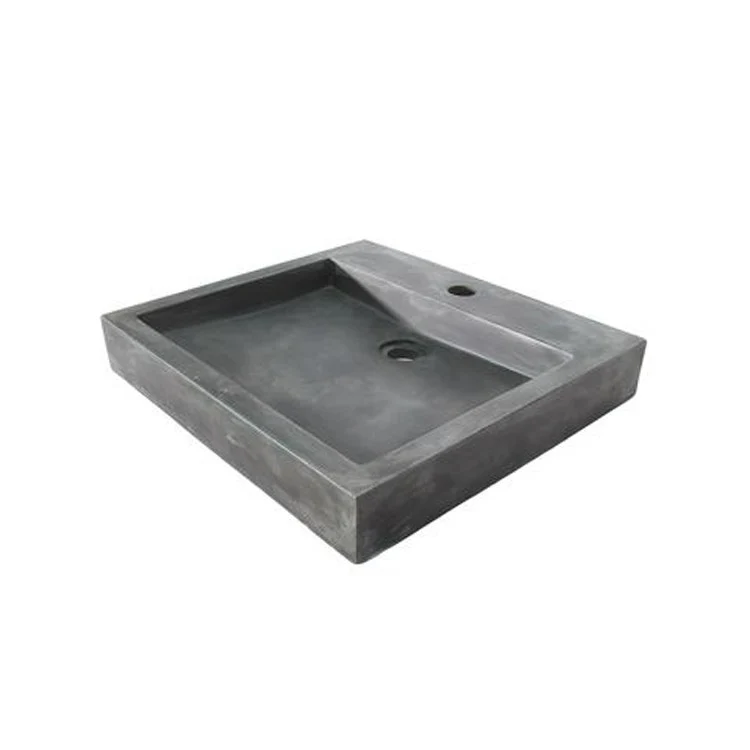 Vessel Ewan Above Counter Rectangle 19-3/4 Inch Dusk Gray Concrete - Frankwebs