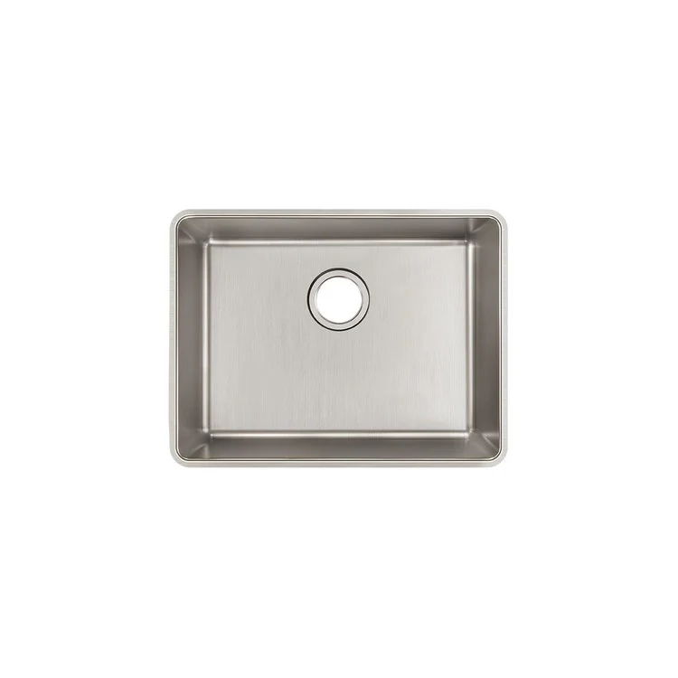 Kitchen Sink Lustertone Iconix 23.5 x 18.25 Inch Single Bowl Luminous Satin Undermount Drain Location Rear Center - Frankwebs