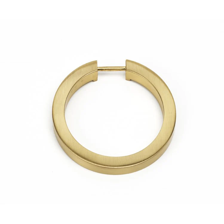 Ring Flat Round Satin Brass 2 Inch Brass - Frankwebs