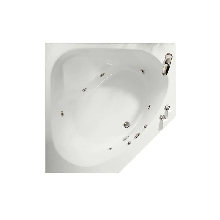 Tub Tandem II 60 x 60 x 18-3/4 Inch Corner with Whirlpool Center White Acrylic - Frankwebs
