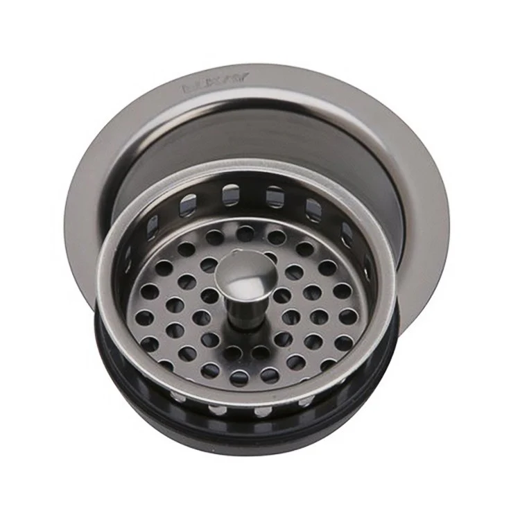 Drain Fitting with Removable Basket Strainer and Rubber Stopper 3-1/2 Inch Polymer 4-1/2 Inch - Frankwebs