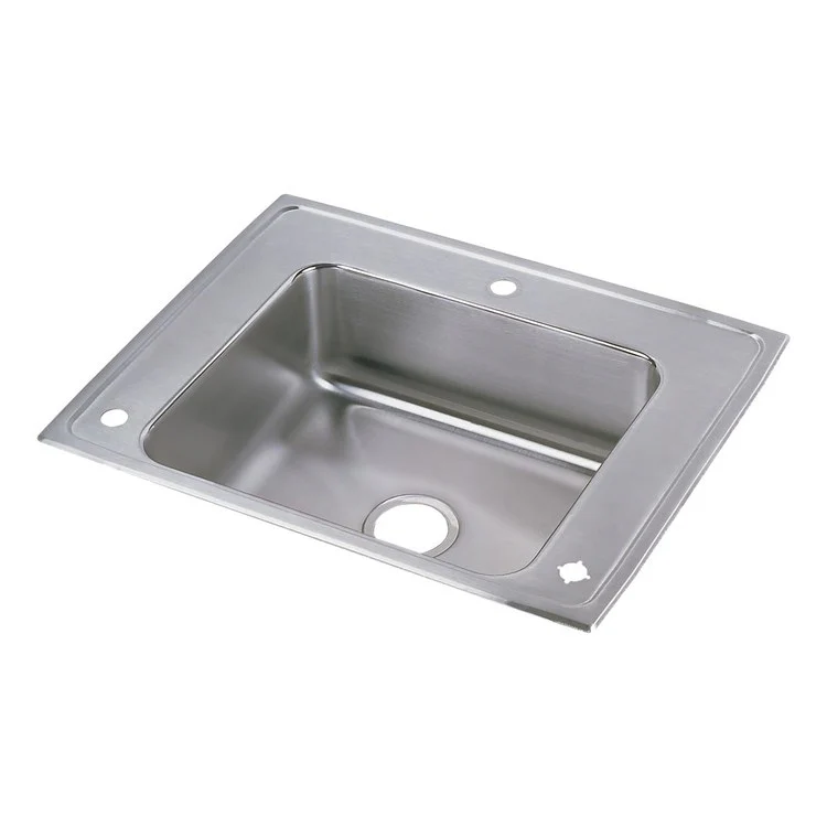 Classroom Sink Lustertone 28 x 22 Inch Single Bowl ADA Left 1 Hole Lustrous Highlighted Satin Top Mount Minimum Cabinet Size 33 Inch 4 Inch 18 Gauge Full Spray Sides and Bottom 64090012 Mounting Hardware Included for Countertops Up to 3/4IN - Frankwebs