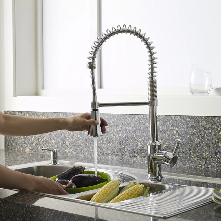 Pekoe Semi-Professional Single Handle Pull Down Kitchen Faucet 2.2 GPM - Frankwebs