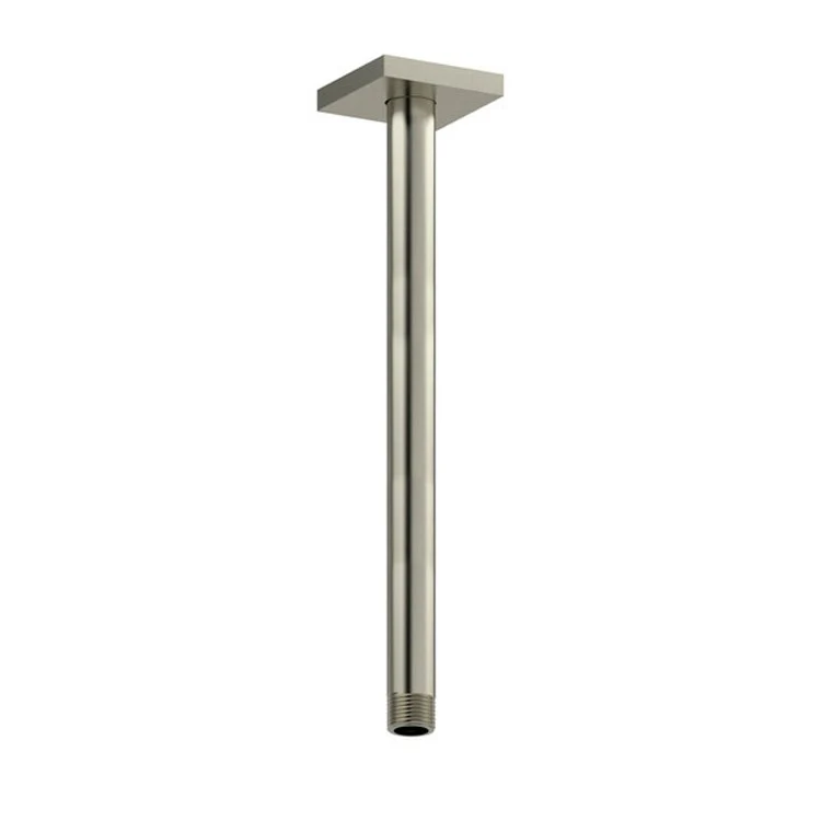Shower Arm with Square Escutcheon and Square Flange Chrome 12 Inch 11-5/8 Inch 1/2 Inch Inlet MNPT Brass Ceiling Mount - Frankwebs