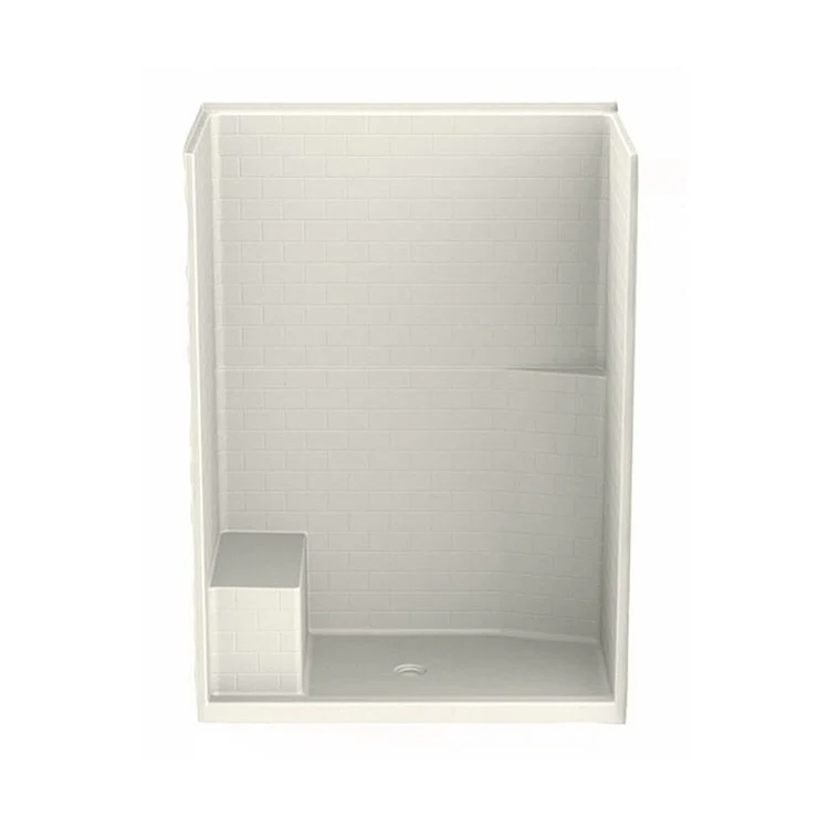 Shower Module 60 x 35-1/4 x 81-1/4 Inch AcrylX White 1 Pieces Left Hand Integrated Seat - Frankwebs
