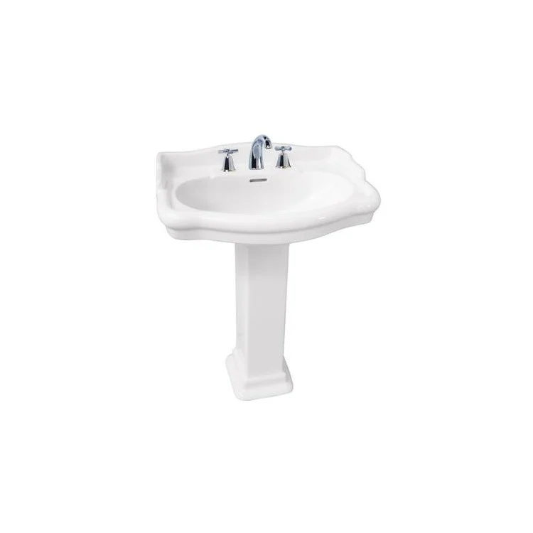 Pedestal Top Stanford 600 23-5/8 Inch White 8 Inch Spread Vitreous China Rectangle - Frankwebs