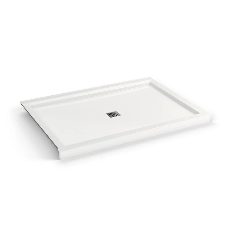 Shower Base B3 Corner Left Square Drain White 60 x 42 Inch Acrylic - Frankwebs