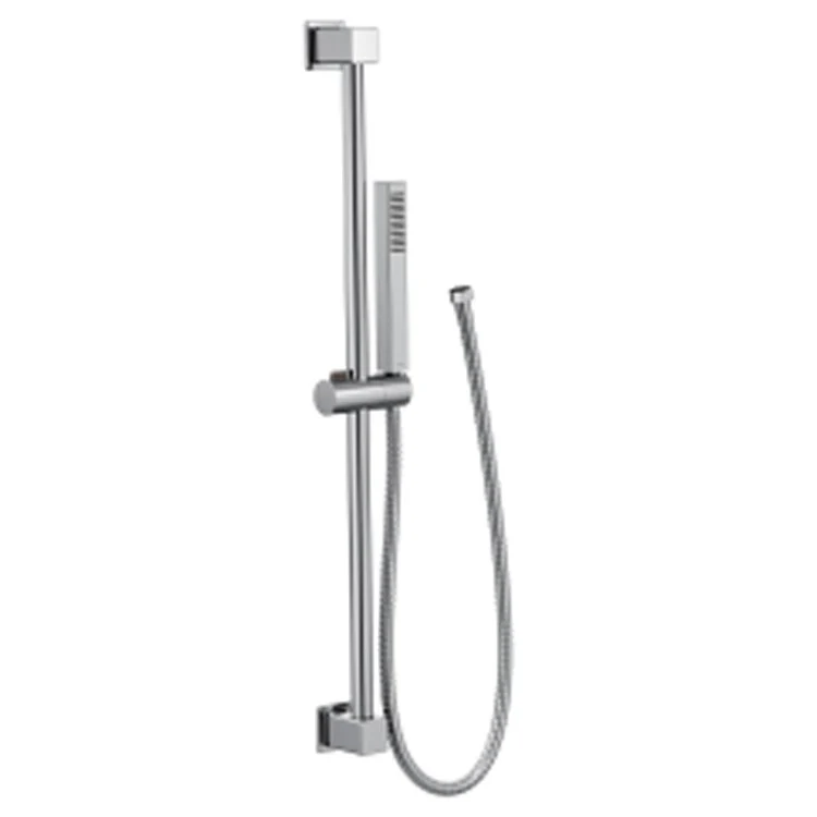 Handshower Set Eco-Performance Chrome 1 Function 1.75 Gallons per Minute 30 Inch Slide Bar with Push Button Height Selection - Frankwebs