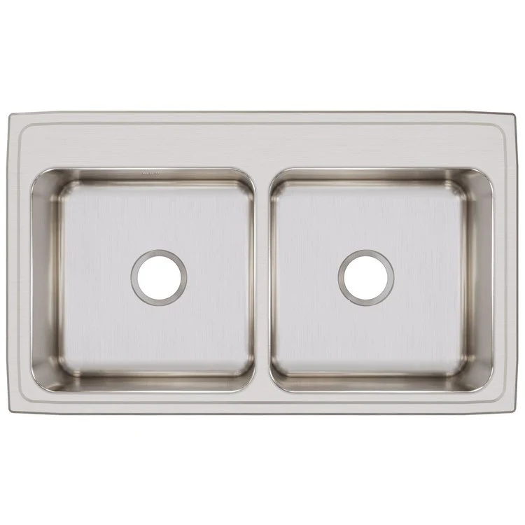 Kitchen Sink Lustertone Classic Gourmet 37 x 22 Inch Double Bowl Equal Lustrous Highlighted Satin Top Mount - Frankwebs