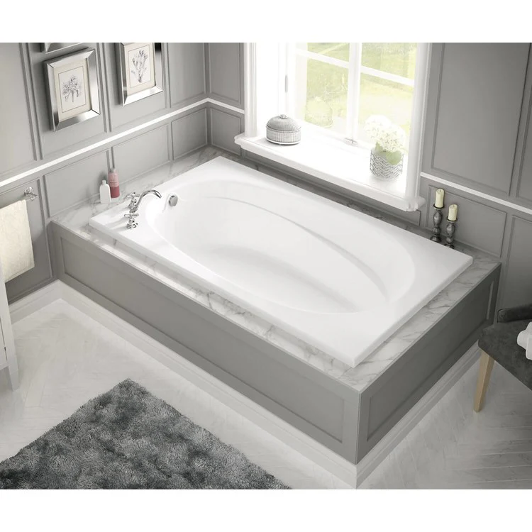 Tub Talisman 72 x 42 Inch Drop-In Combined Whirlpool Aeroeffect End White Acrylic - Frankwebs