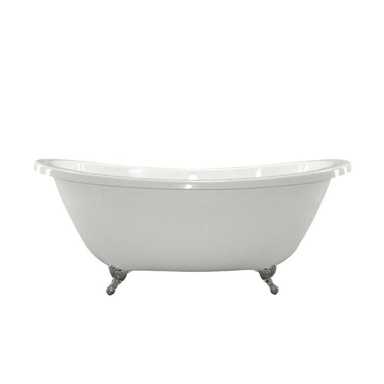 Soaking Tub Ston Collection Andrea 66 x 39 Inch Freestanding Tub Only Center Biscuit Hydroluxe SS - Frankwebs