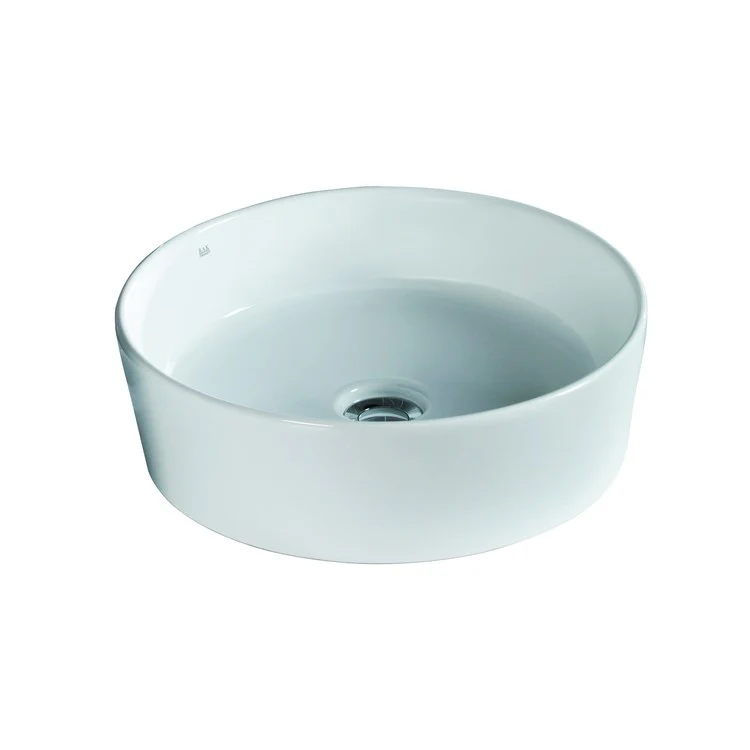 Vessel Harmony Above Counter Round 16-1/2 Inch Matte White Vitreous China - Frankwebs