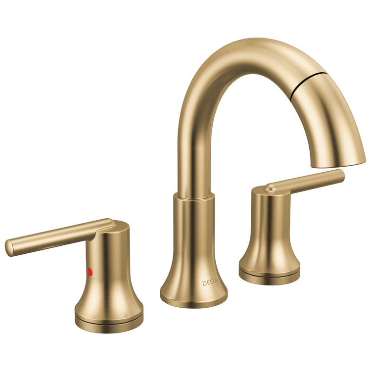 Lavatory Faucet Trinsic Widespread 4-16 Inch Spread 2 Lever ADA WaterSense Brilliance Champagne Bronze Pull Down 1.2 Gallons per Minute - Frankwebs
