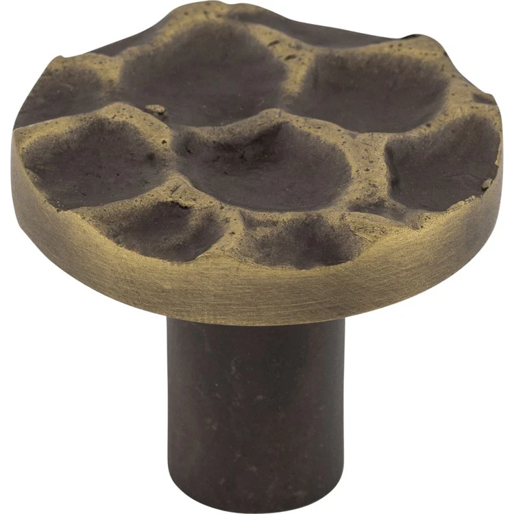 Knob Cobblestone Round Polished Brass 1-3/8 Inch - Frankwebs