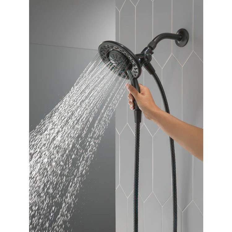Handshower Combination In2ition Universal Showering Components 2-In-1 Matte Black WaterSense 6-1/8 Inch Includes 72 Inch Hose 2.0 Gallons per Minute - Frankwebs