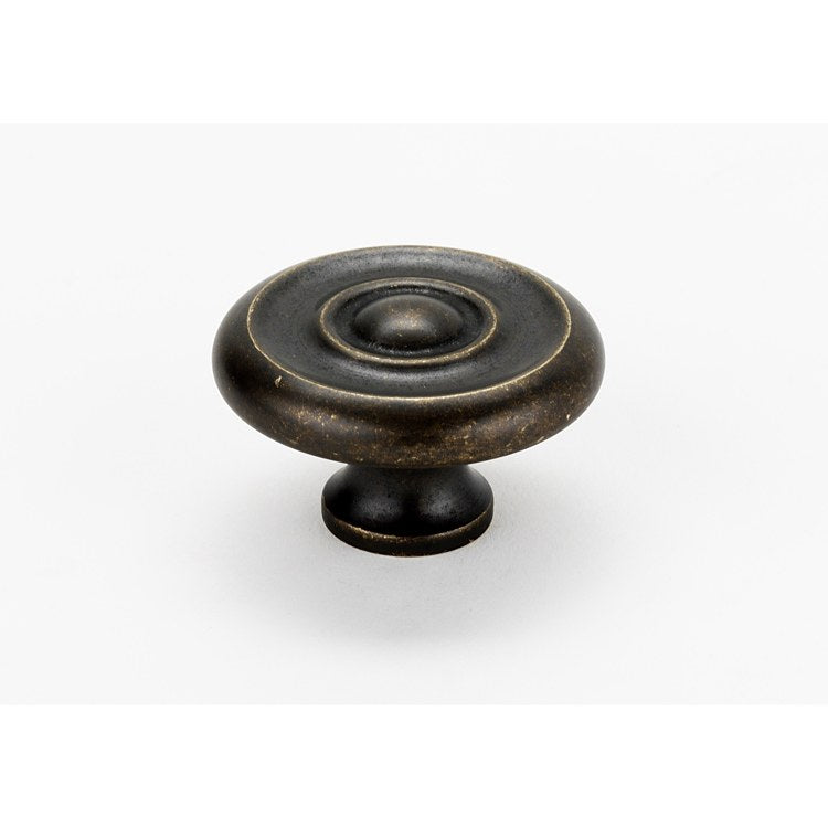 Knob II Collection Round Chocolate Bronze Brass 1-3/4 Inch 1 Inch 3/4 Inch - Frankwebs
