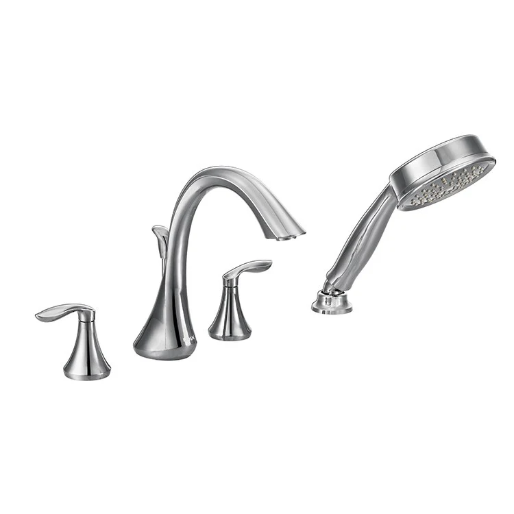 Eva Two Handle Roman Tub Faucet with Handshower - Frankwebs