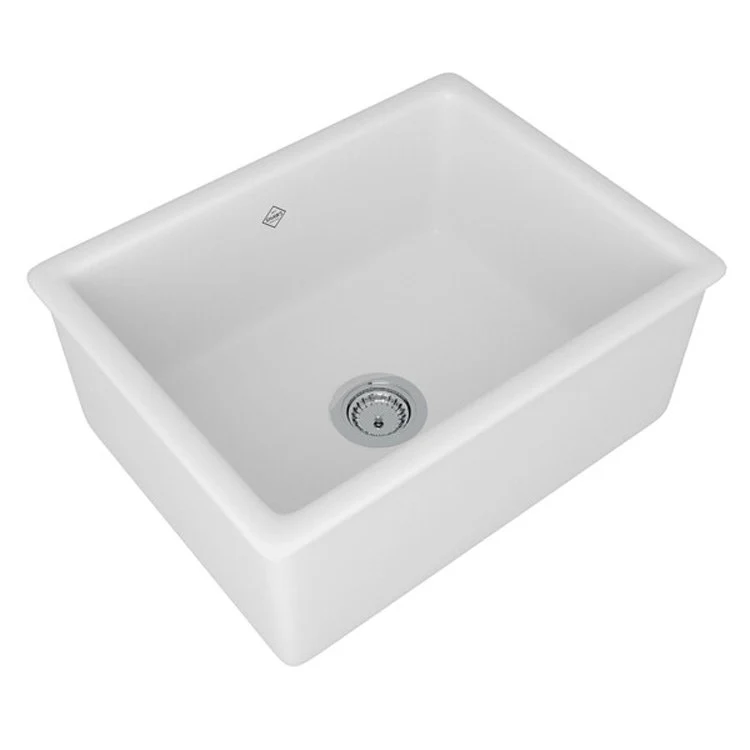 Kitchen Sink Shaker 23-7/16L x 18-1/8W Inch Single Bowl Dual Installation White Drop In/Undermount Rectangular - Frankwebs