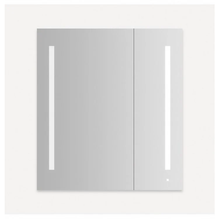 Medicine Cabinet AiO 36W x 40H x 4D Inch 2 Doors Mirror Flat Top Aluminum Yes Left Hand Side Recessed/Surface Cool White LUM Lighting 4000 Kelvin - Frankwebs
