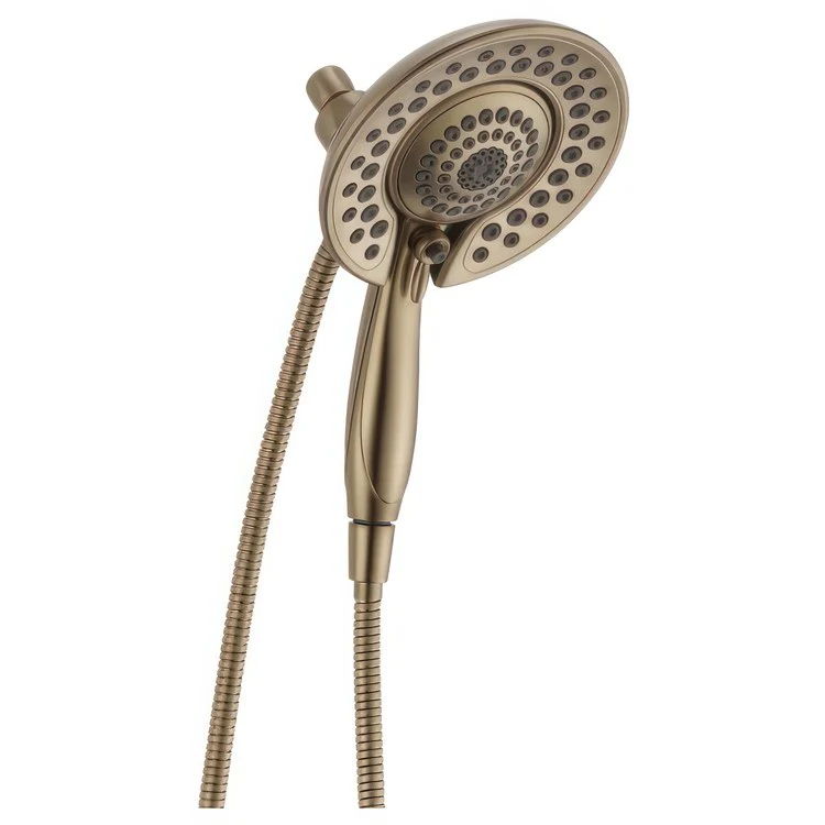 Handshower Combination In2ition Universal Showering Components 2-In-1 Lumicoat Champagne Bronze WaterSense 5 Function 6-13/16 Inch Includes 60-82 Inch Stretchable Metal Hose 1.75 Gallons per Minute - Frankwebs