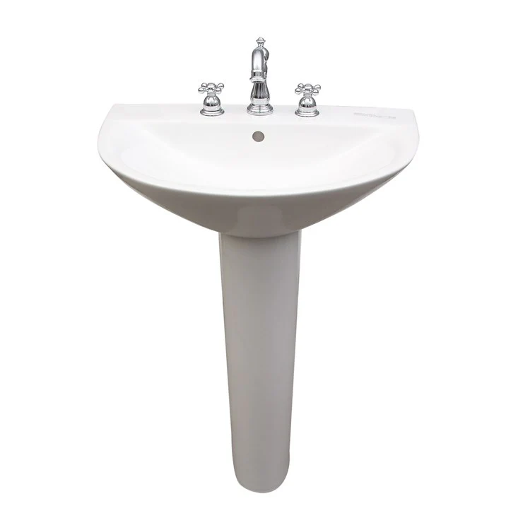 Pedestal Lavatory Morning 650 Widespread White Center Round - Frankwebs