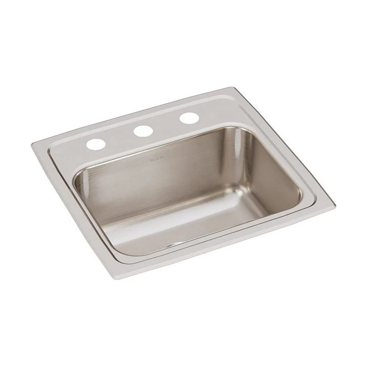 Kitchen Sink Lustertone Classic 17 x 16 Inch Single Bowl Kit with Faucet 1 Hole Lustrous Satin Top Mount Stainless Steel Drain Location Center Full Spray Sides and Bottom - Frankwebs