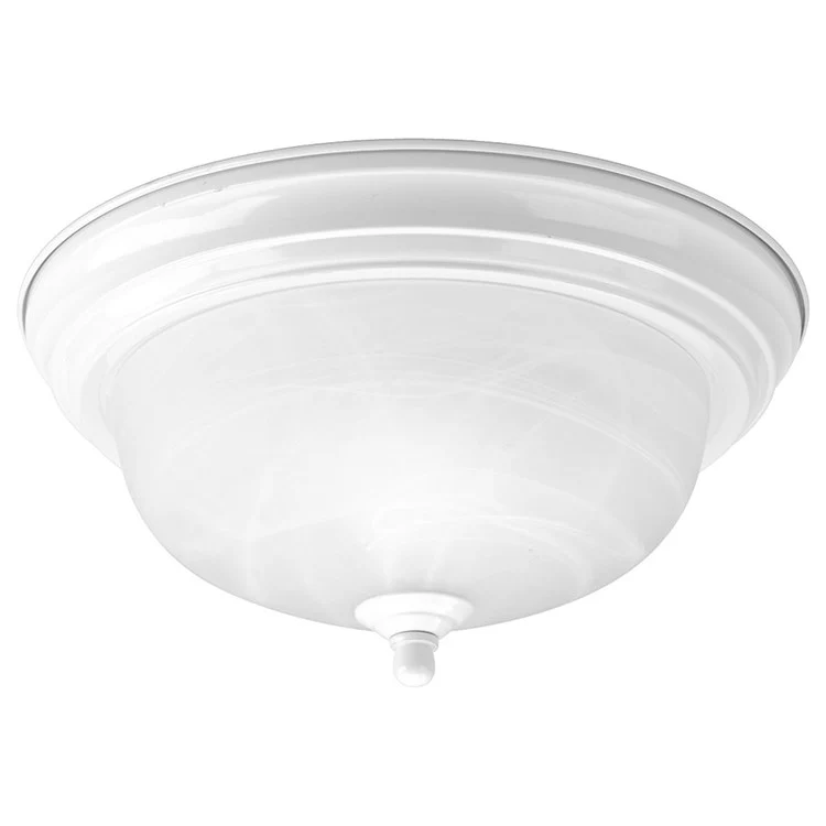 Melon Single-Light Flush Mount Ceiling Light with Alabaster Glass - Frankwebs
