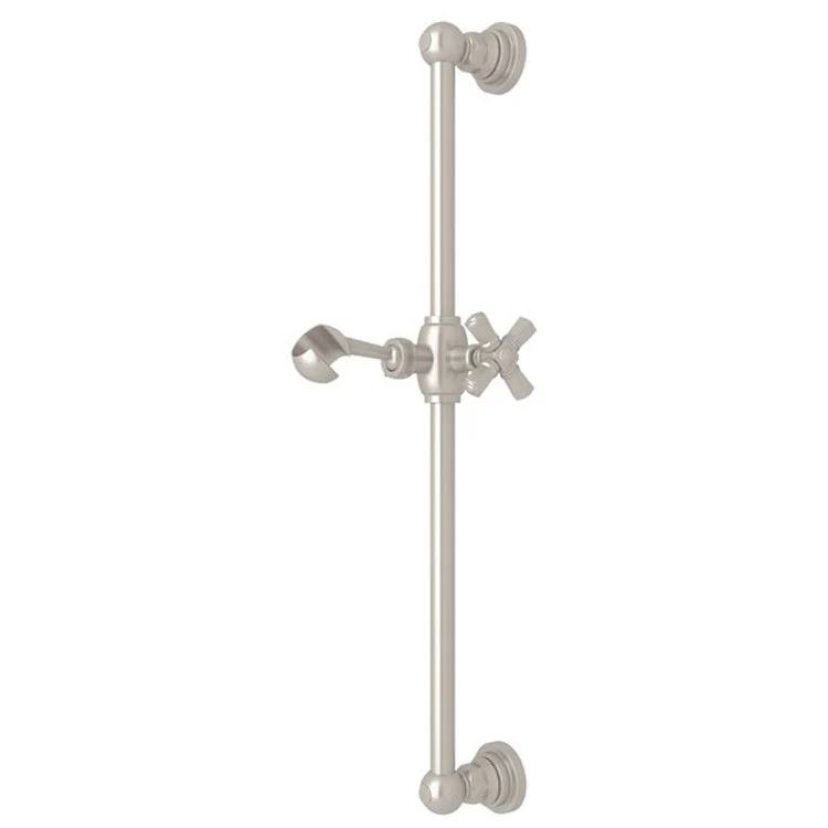 Slide Bar San Giovanni with Cross Handle 22 Inch Polished Nickel Brass Wall Mount - Frankwebs