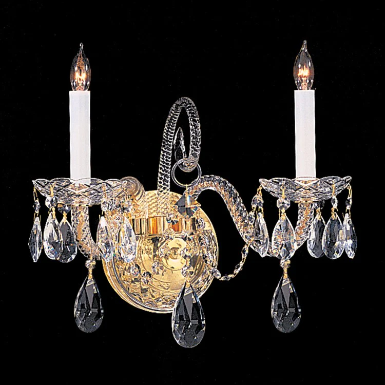 Traditional Crystal Two-Light Wall Sconce - Frankwebs
