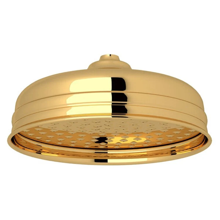 Showerhead 1 Function English Gold 8 Inch 1.75 Gallons per Minute Round Rain - Frankwebs
