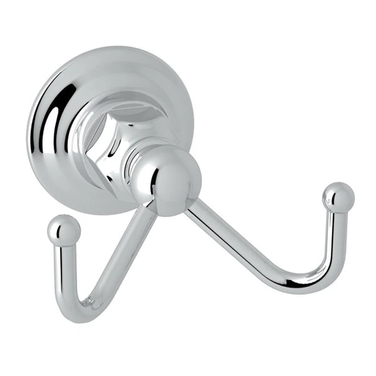 Robe Hook Double Polished Chrome 2-3/4 Inch 3-1/2 Inch Wall Mount Metal - Frankwebs