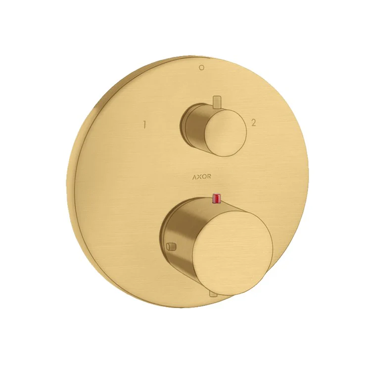 Thermostatic Trim Starck with Volume Control and Diverter 2 Knob Brushed Gold Optic 7.0 Gallons per Minute Metal - Frankwebs
