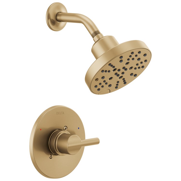 Shower Trim Nicoli 14 Series Monitor H2Okinetic 1 Lever Brilliance Champagne Bronze WaterSense ADA 1.75 Gallons per Minute - Frankwebs